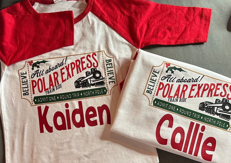 Personalized Holiday Train Raglan T-shirt Christmas Gift For Family, Christmas Shirt ,Holiday Shirt; train